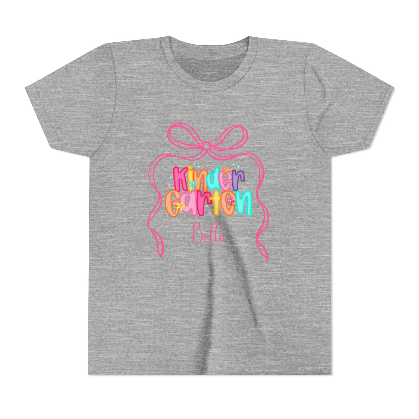 Personalized Girls Kindergarten Shirt, Custom First Day of School Shirt, Back to School Shirt, Toddler Kindergarten Shirt with Name