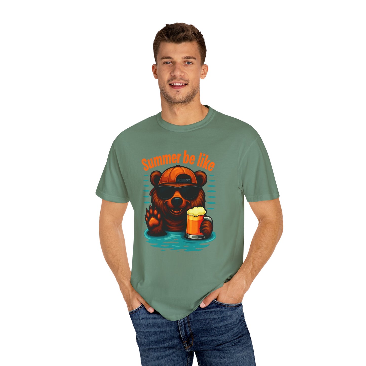 Summer Be Like Bear Shirt, Funny Dad Shirt, Summer Shirt, Mens Boating Shirt, Mens Pool Party Shirt, Camping Shirt, Gift for Him