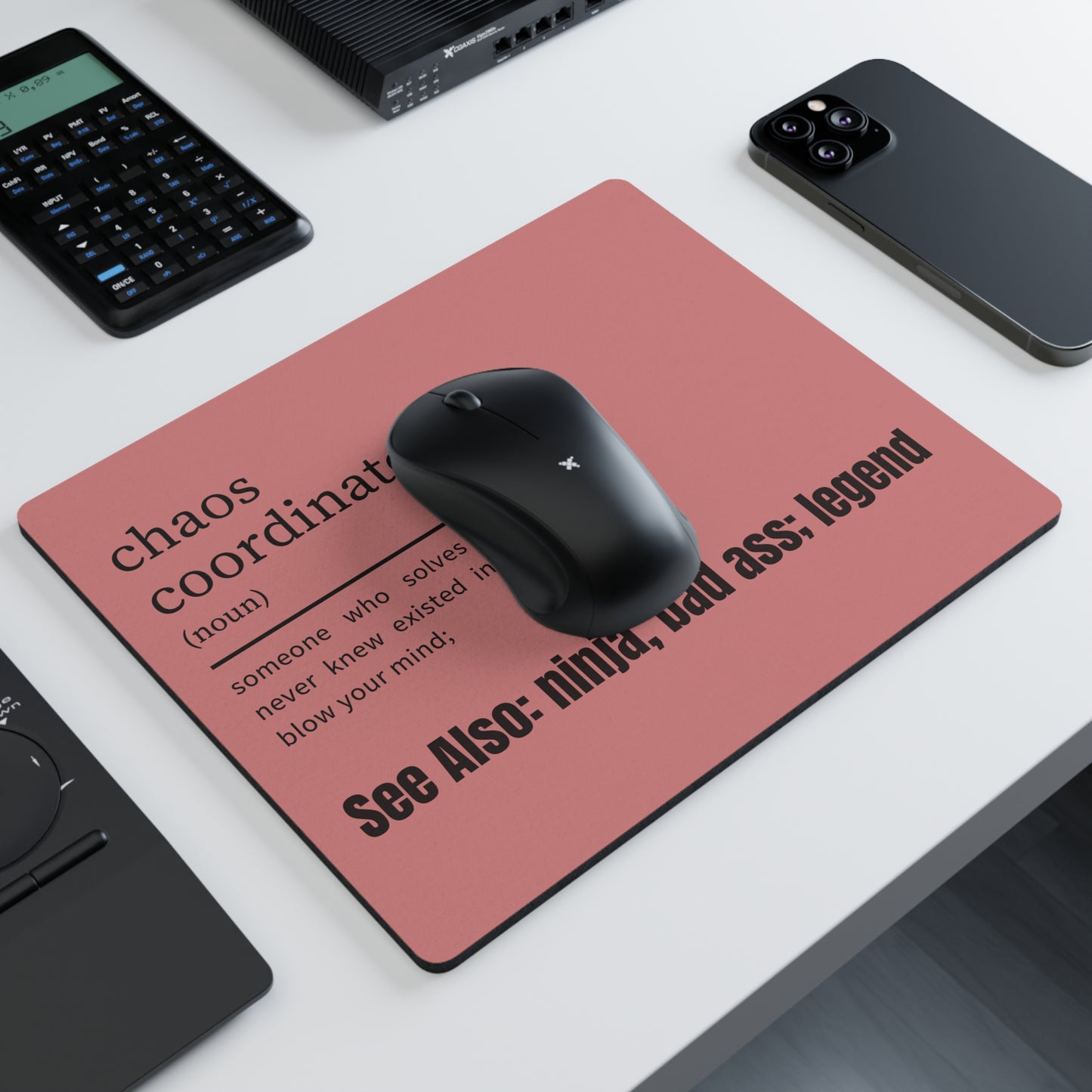 Chaos Coordinator Mouse Pad, Crushing it Desk Accessories, Co-Worker Gift for Boss, Bad Ass Mouse Pad, Office Gift, Funny Desk Accessories