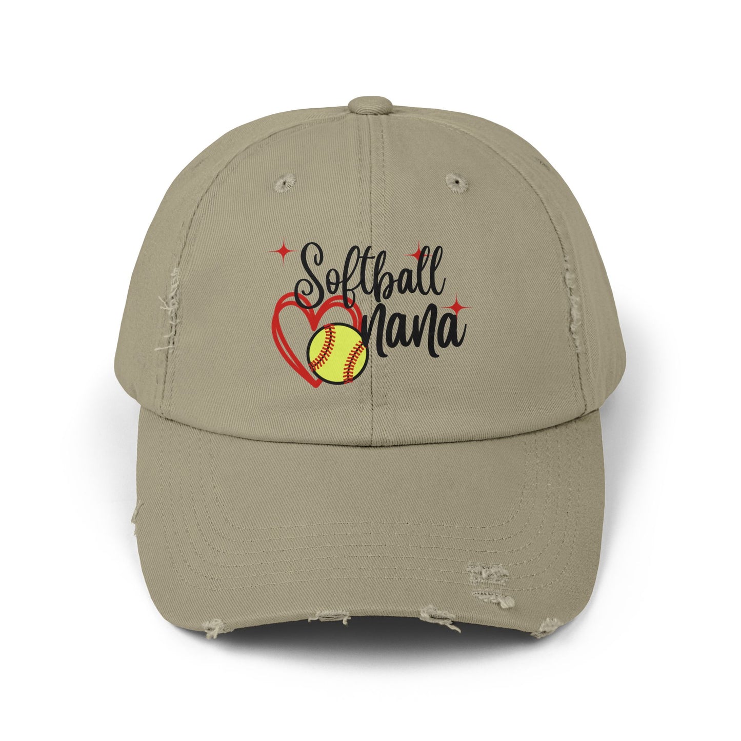 Softball Nana Hat Gift for Mom Softball Heart Hat Gift for Her Cute Softball Hat Mother's Day Gift for Softball Mom