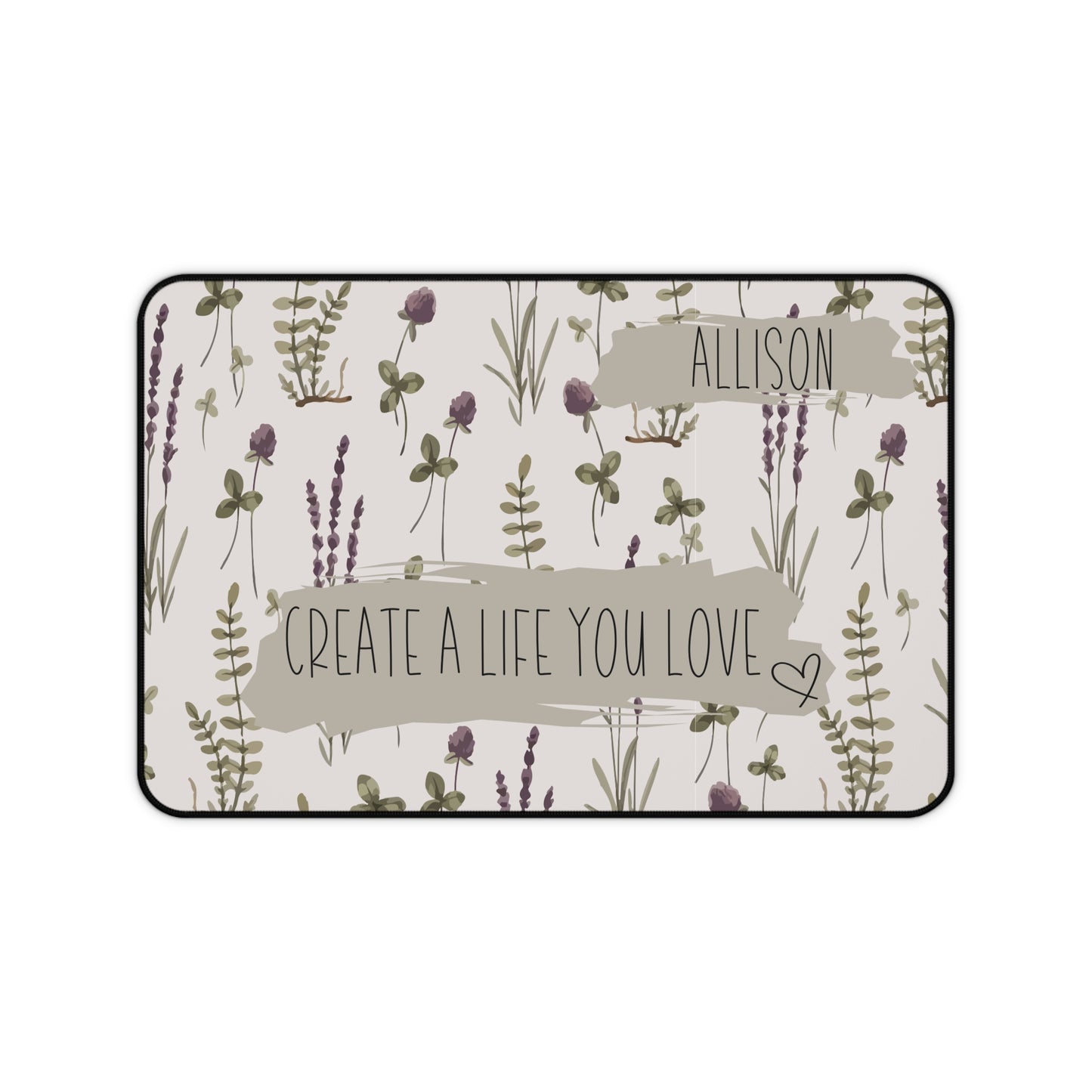 Personalized Floral Desk Pad, Custom Motivational Desk Accessories Home Office Desk Pad, Human Resources Gift for Boss, Co-Worker