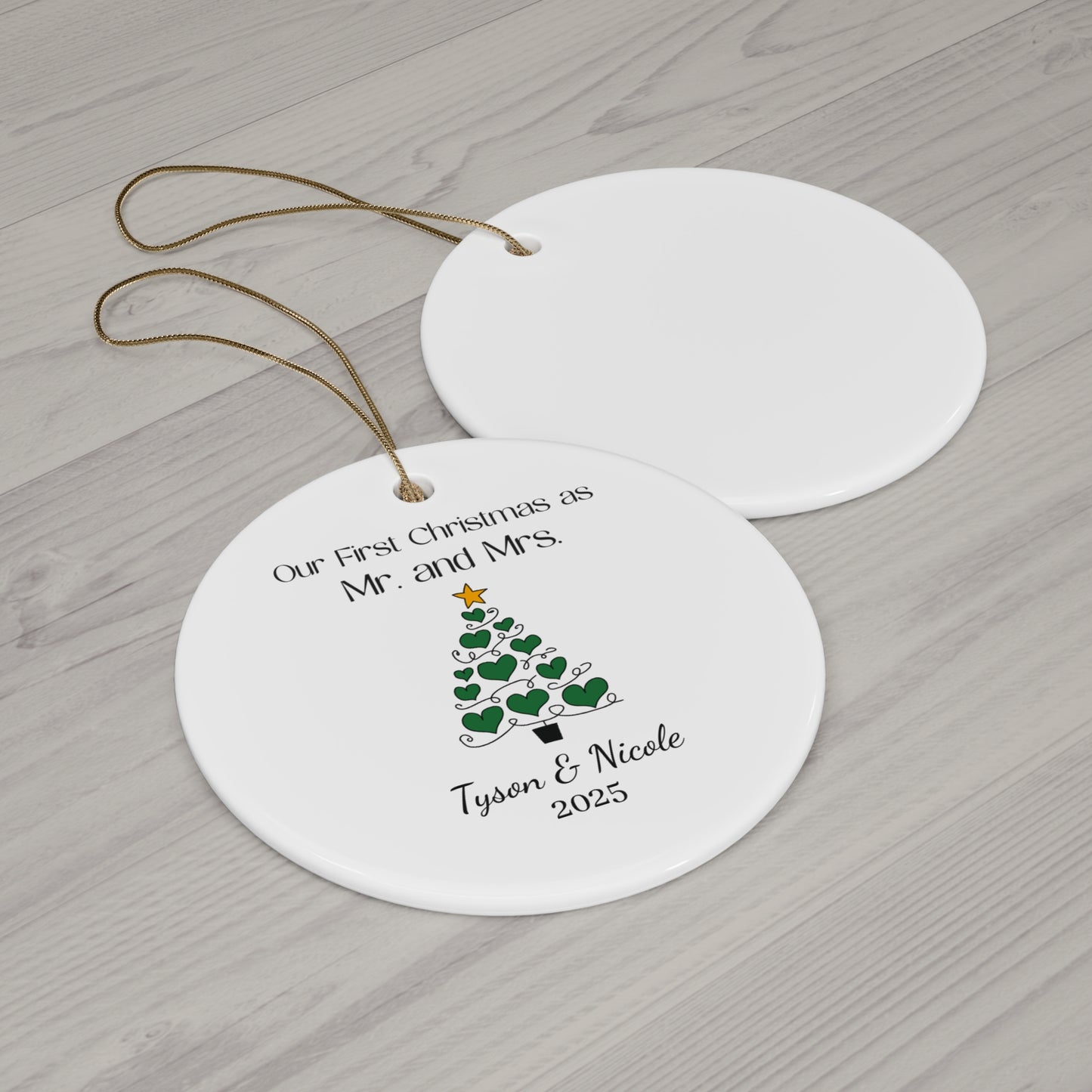 First Christmas as Mr. and Mrs. Custom Ornament Gift, Personalized Married Couple Ornament, Wedding Keepsake Gift for Wedding