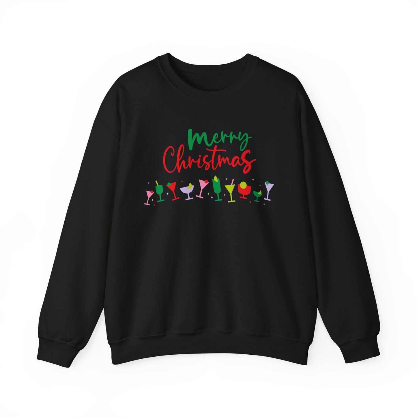 Christmas Cocktails Sweatshirt, Holiday Drink Sweatshirt, Christmas Party Shirt, Family Gathering Holiday Festive Hoodie