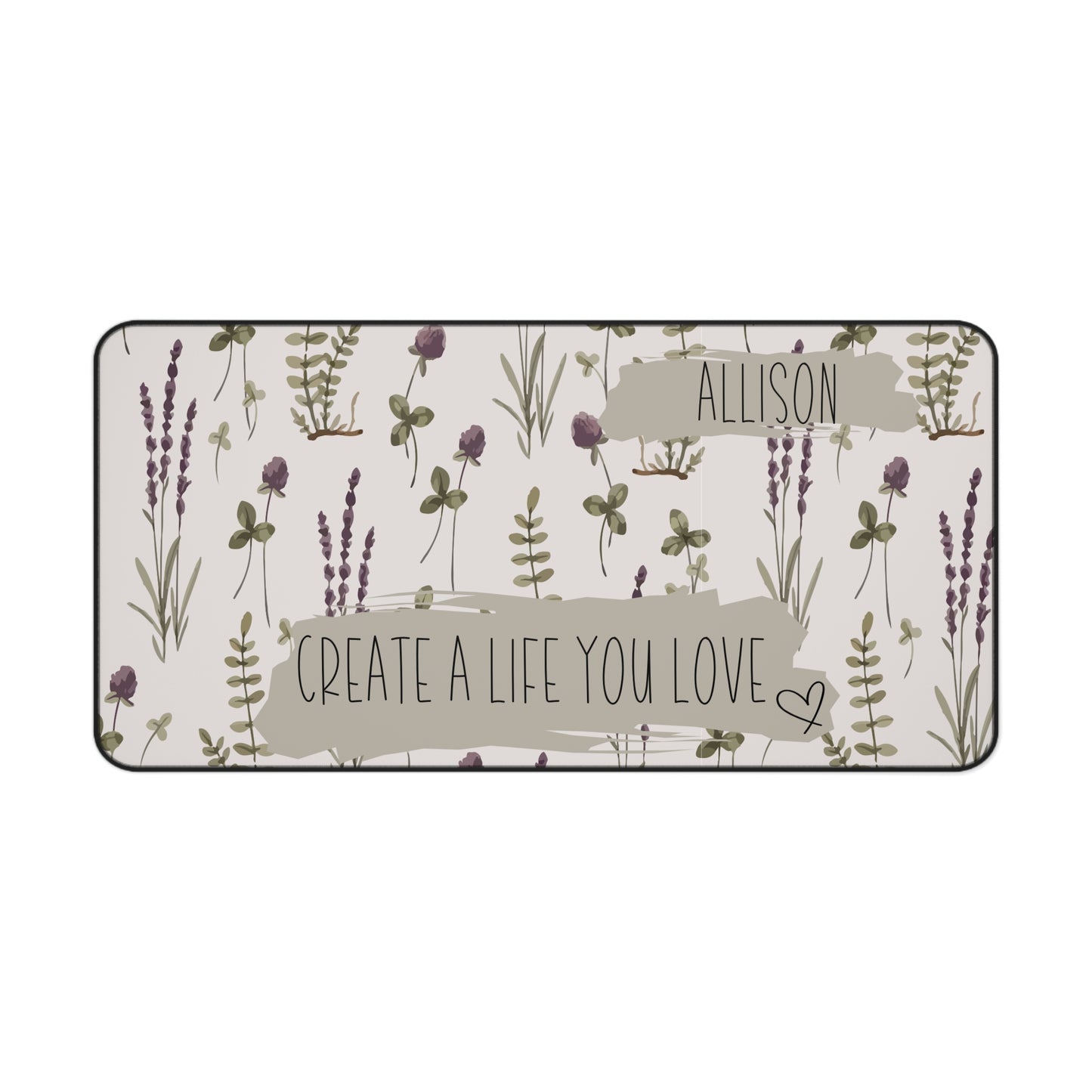 Personalized Floral Desk Pad, Custom Motivational Desk Accessories Home Office Desk Pad, Human Resources Gift for Boss, Co-Worker