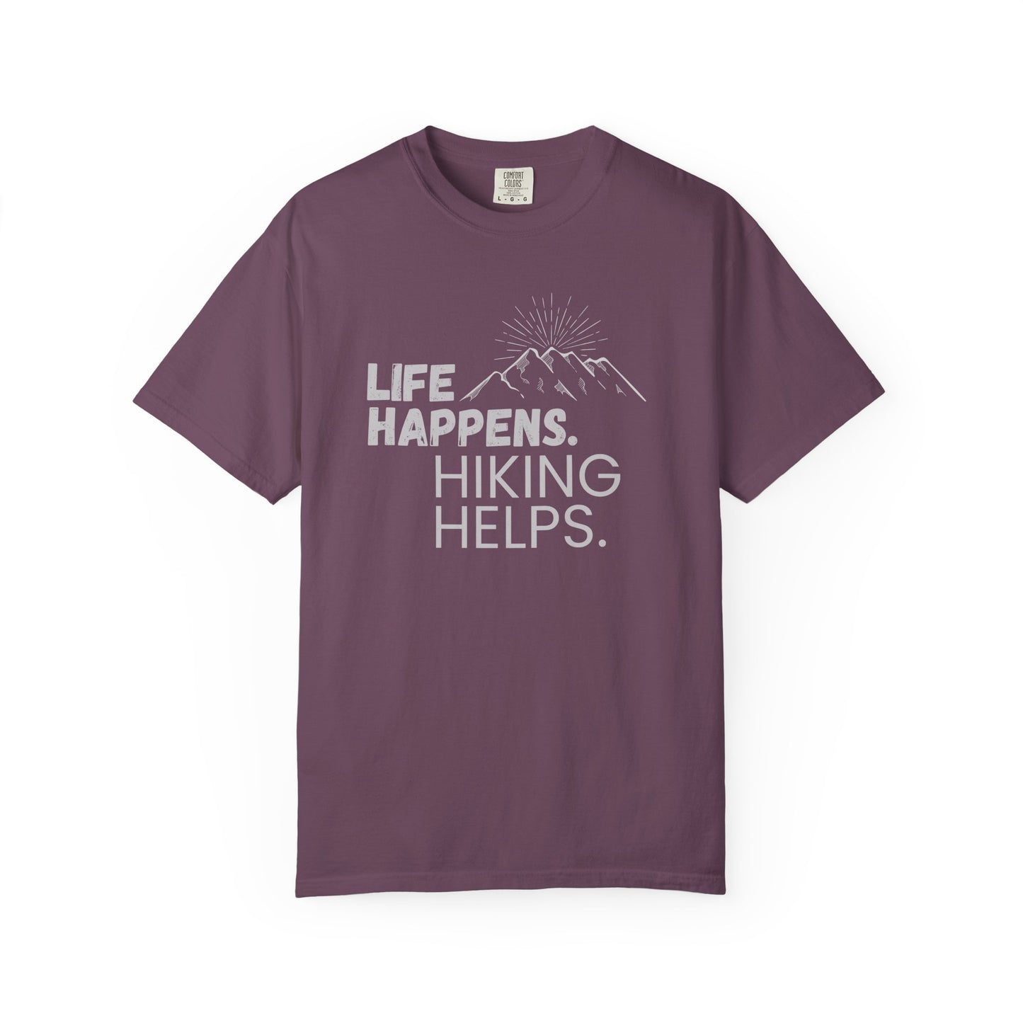 Life Happens Hiking Helps Shirt, Camping Shirt, Adventure Shirt, Mountains Shirt Gift for Hiker, Vacation Shirts, Hiking Life