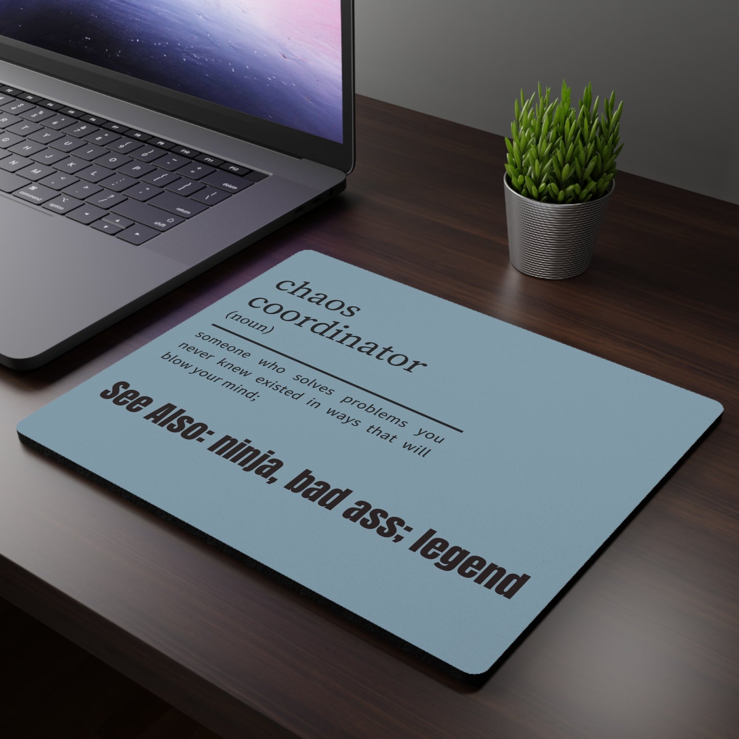 Chaos Coordinator Mouse Pad, Crushing it Desk Accessories, Co-Worker Gift for Boss, Bad Ass Mouse Pad, Office Gift, Funny Desk Accessories