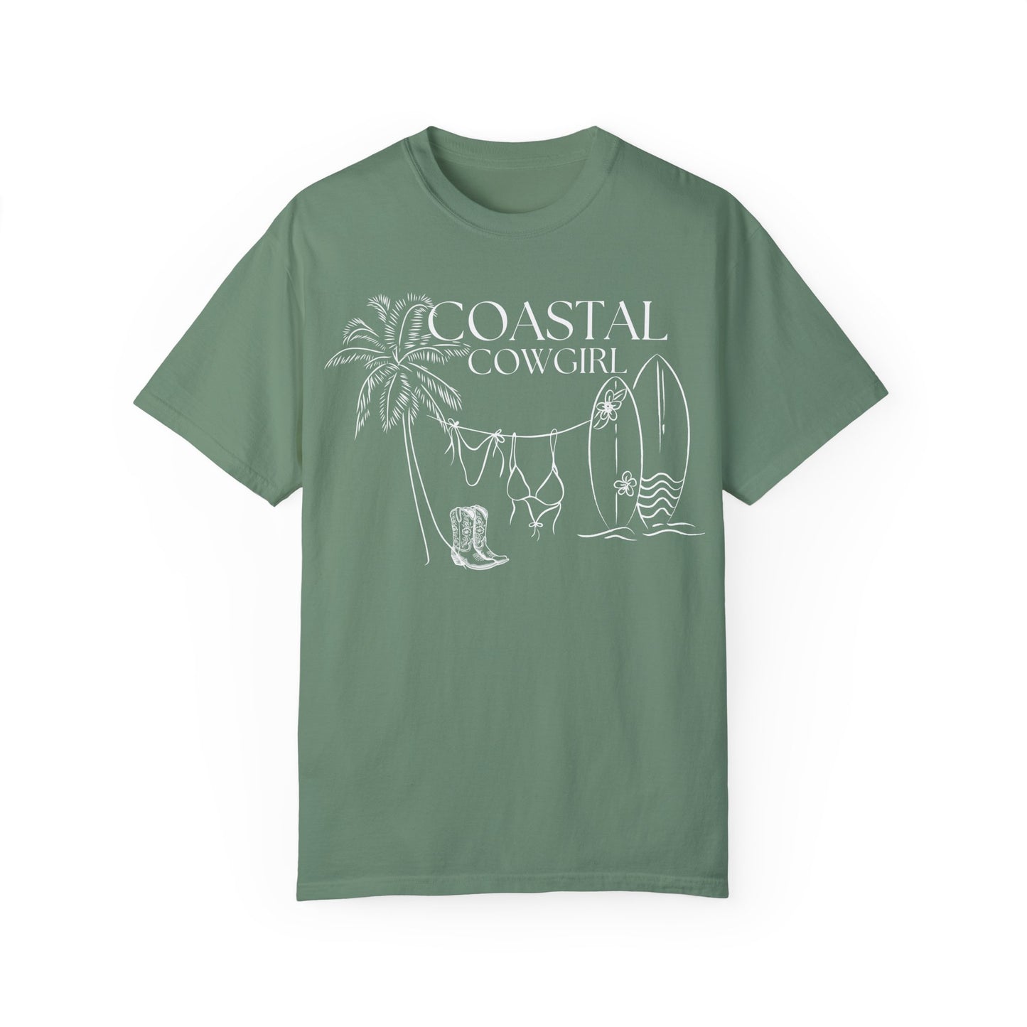 White Coastal Cowgirl Shirt, Comfort Colors Beach Shirt,