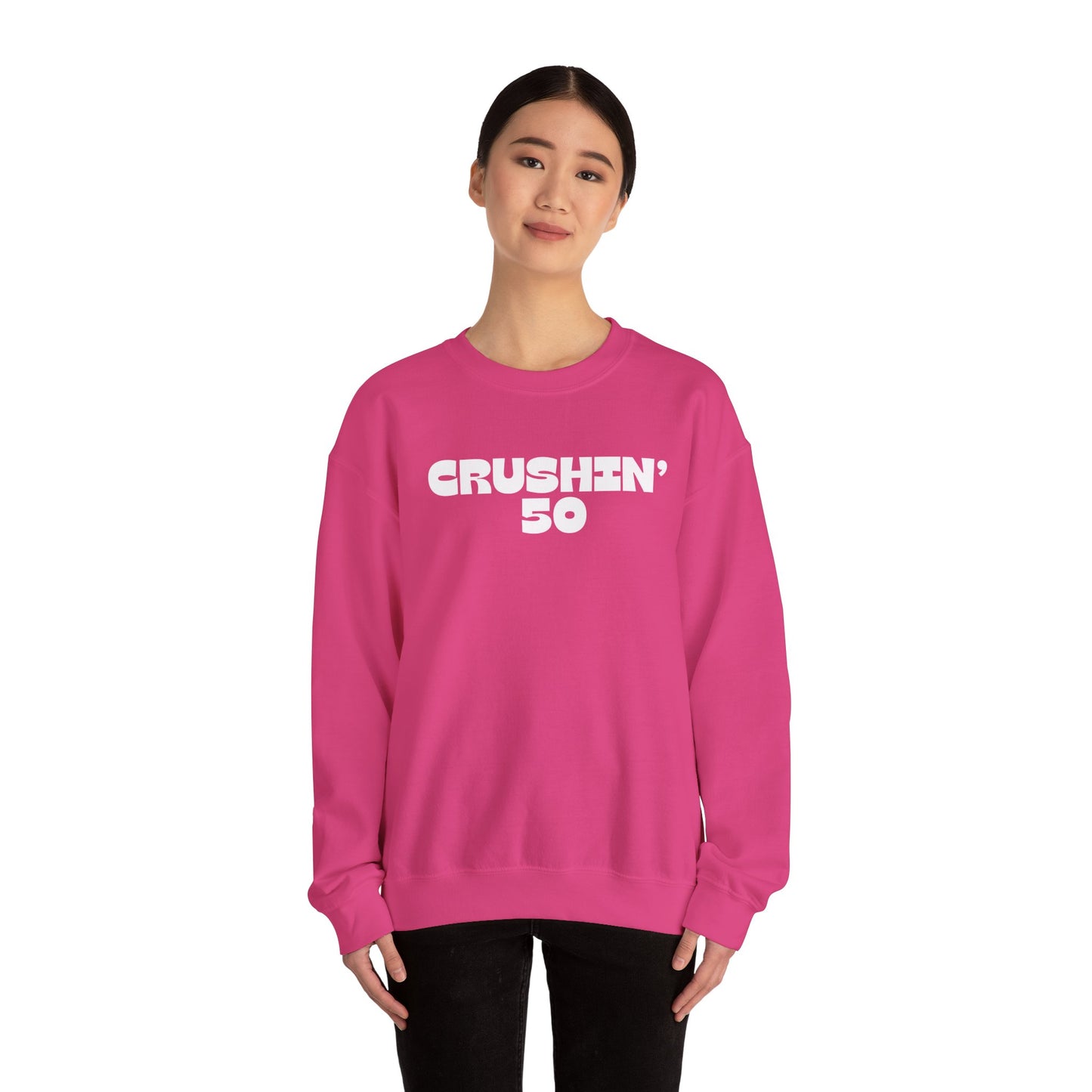 50th Birthday Sweatshirt, Crushin' 50 Crewneck, 50th Birthday gift for Milestone birthday, Vintage 1975 birthday