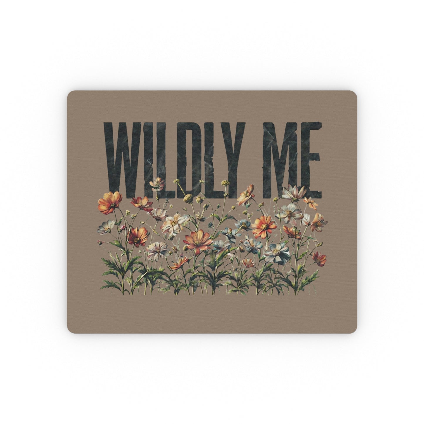 Khaki Wildly Me Wildflower Mouse Pad