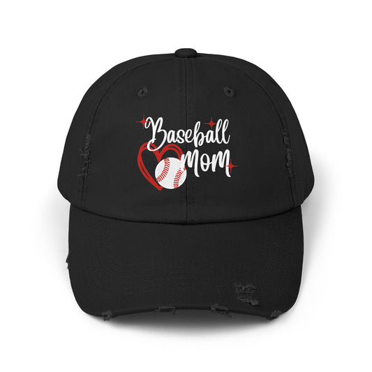 Baseball Mom Hat, Mom Baseball Hat, Baseball Mom Gift for Baseball Mom, Baseball Heart Hat, Mom Baseball Cap