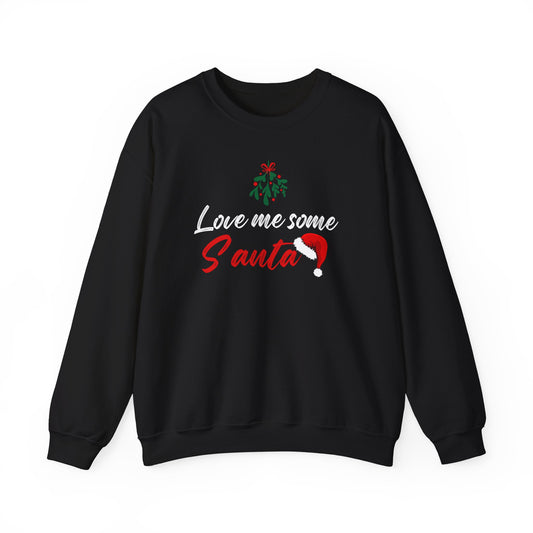 Love Me Some Santa Hoodie, Mistletoe Shirt, Gift for Wife, Grandma Christmas Sweatshirt Gift for Mom Mrs. Clause Hoodie, Gift for Girlfriend
