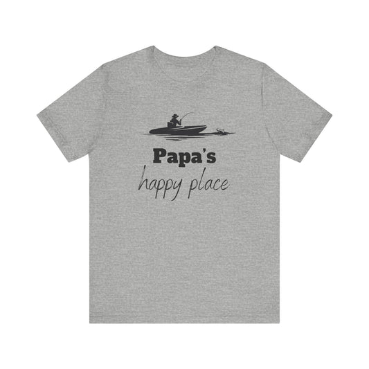 Papa's Happy Place, Gift for Papa, Grandpa Gift, PePaw Gift for, Papa Gift, Papa Shirt, Father's Day Gift for Dad