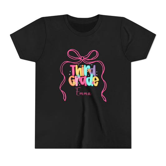 Personalized Girls Third Grade Shirt, Custom First Day of School Shirt, Back to School Shirt, 3rd Grade Shirt with Name