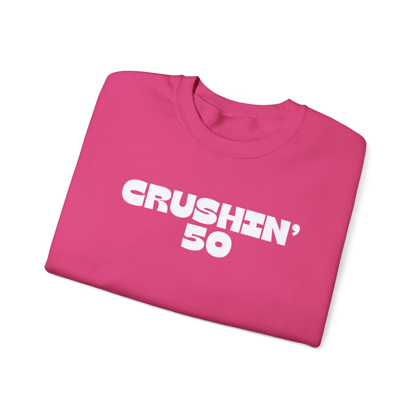 50th Birthday Sweatshirt, Crushin' 50 Crewneck, 50th Birthday gift for Milestone birthday, Vintage 1975 birthday