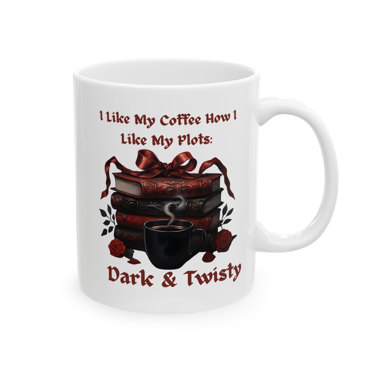 White Dark and Twisty Mug