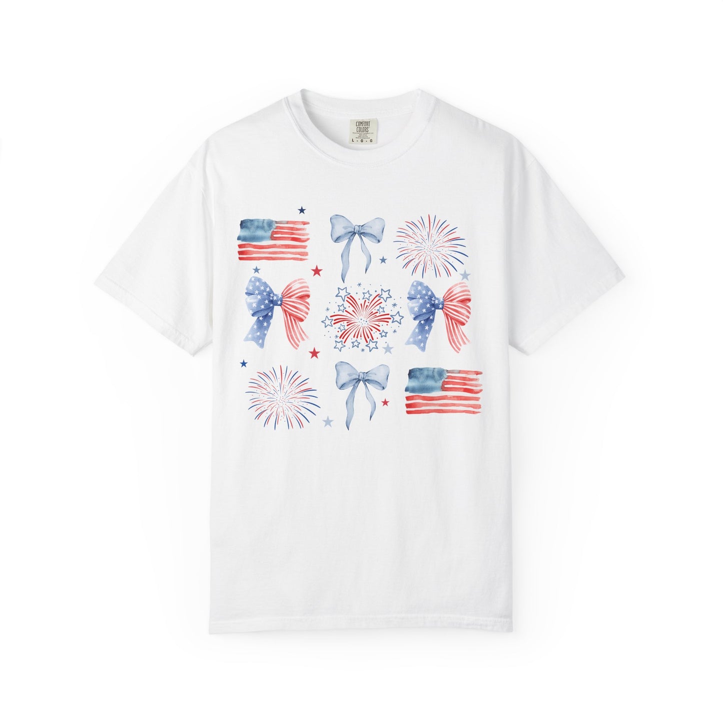 Fourth of July Shirt, Patriotic Coquette Bow Shirt, Memorial Day Celebration Shirt, Red White Blue Shirt, 4th of July, USA Shirt