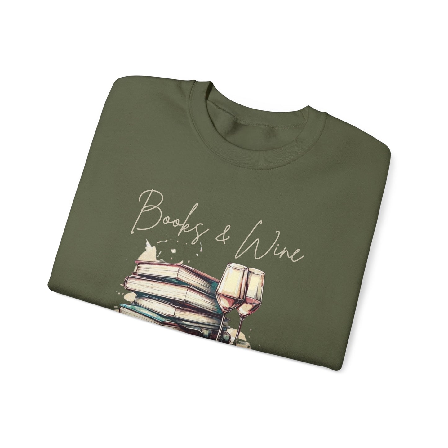 Books and Wine Life is Good Sweatshirt, Book Club Gifts, Book Lover Gift for Reader, Vintage Wine and Books Shirt, Gift for Friend