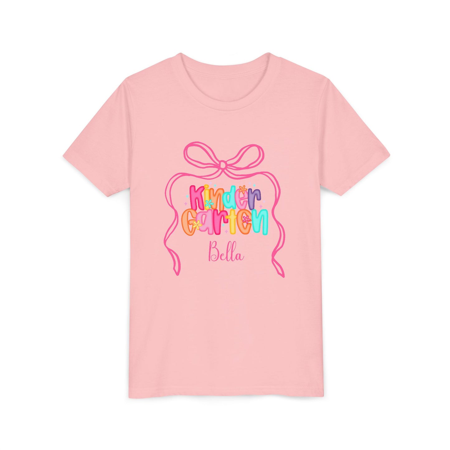 Personalized Girls Kindergarten Shirt, Custom First Day of School Shirt, Back to School Shirt, Toddler Kindergarten Shirt with Name