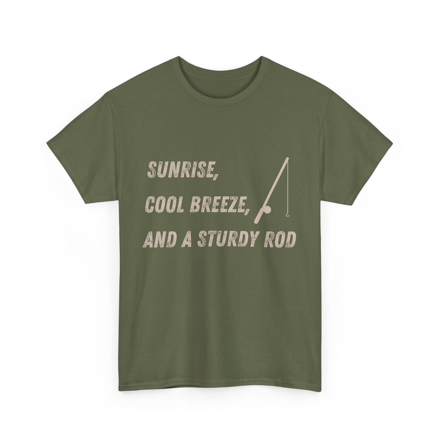 Fishing Rod Shirt, Sunrise Cool Breeze and Sturdy Rod Shirt Fisherman Aesthetic Shirt Fishing Tee, Fisherman Gift for Dad