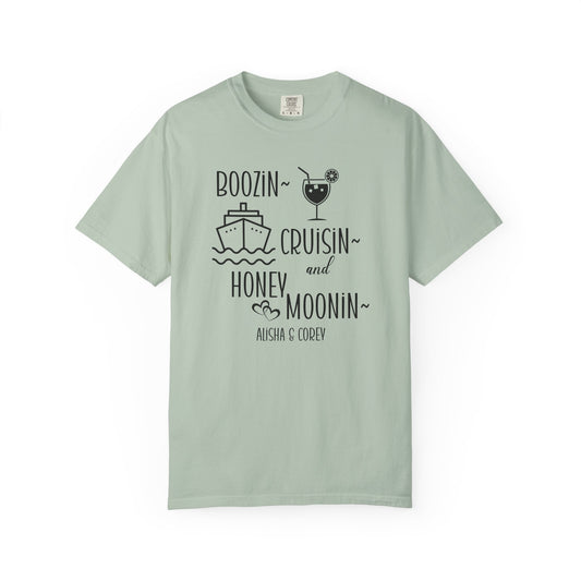 Personalized Honeymoon Cruise Shirts, Matching Couples Shirts, Just Married Shirts, Husband and Wife Tee Shirts, Bride and Groom Shirts