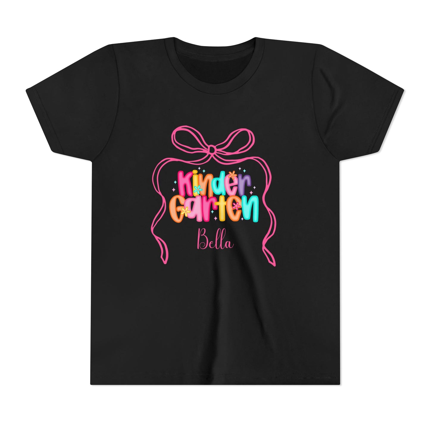 Personalized Girls Kindergarten Shirt, Custom First Day of School Shirt, Back to School Shirt, Toddler Kindergarten Shirt with Name