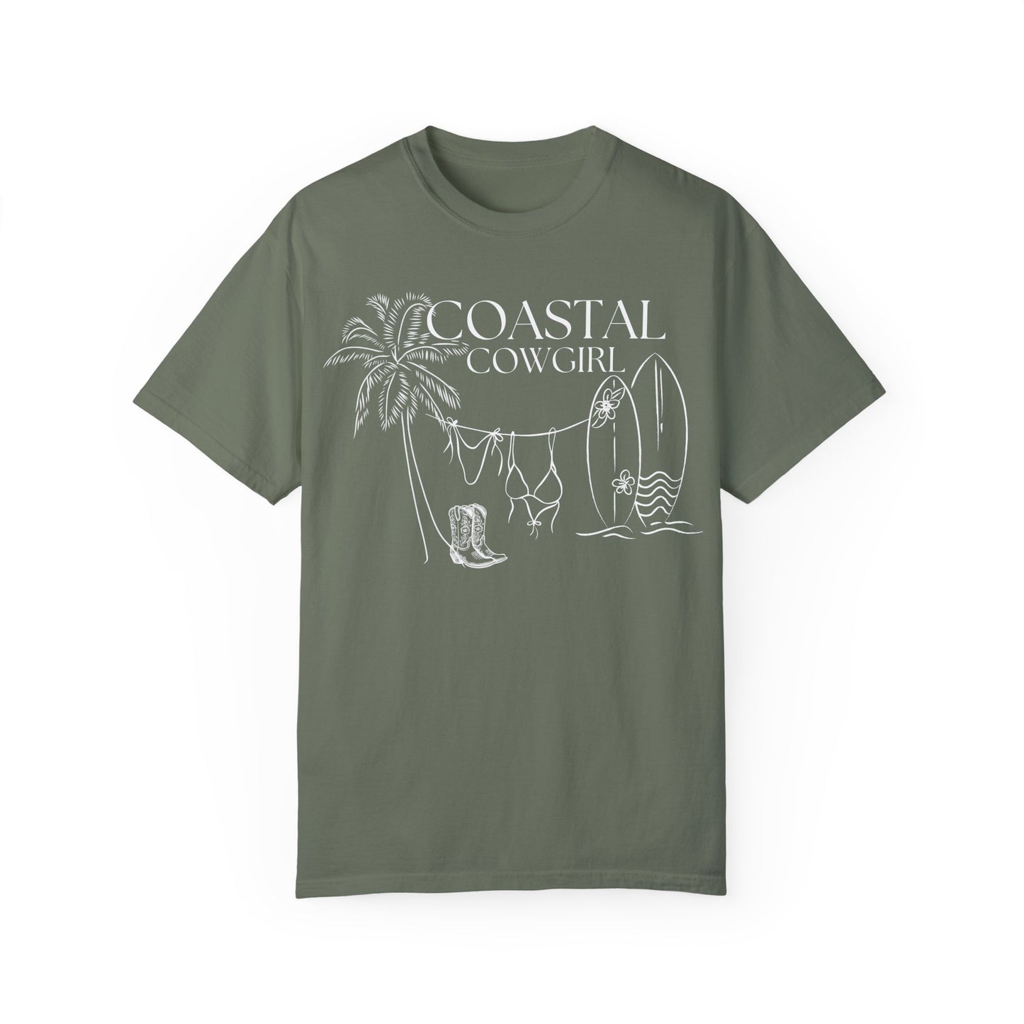 White Coastal Cowgirl Shirt, Comfort Colors Beach Shirt,