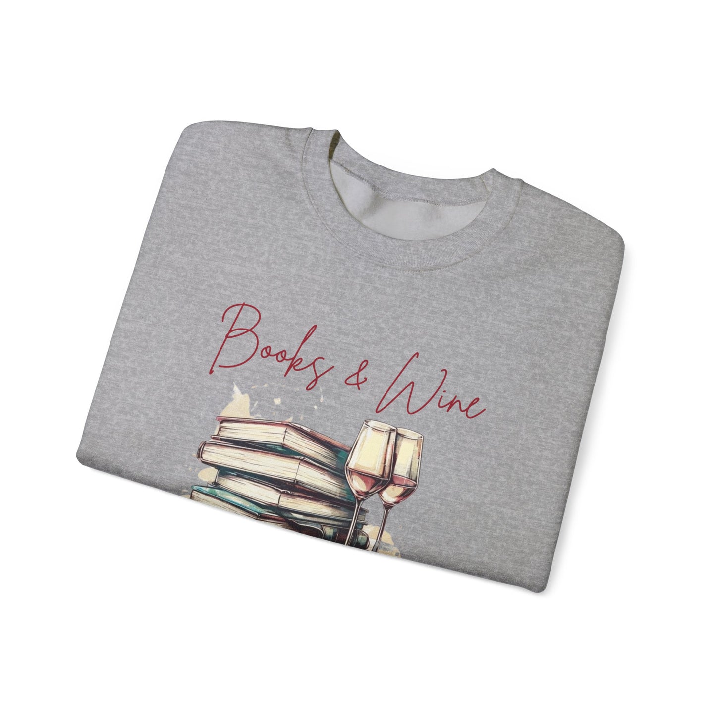Books and Wine Life is Good Sweatshirt, Book Club Gifts, Book Lover Gift for Reader, Vintage Wine and Books Shirt, Gift for Friend