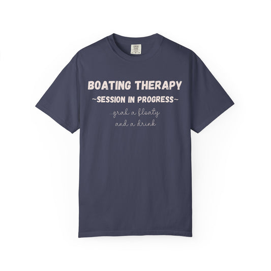 Boating Therapy Shirt, Comfort Colors Day Drinking Shirt, Camping Shirt, Lake Shirt, Lake Vibes, Summer Vibes,