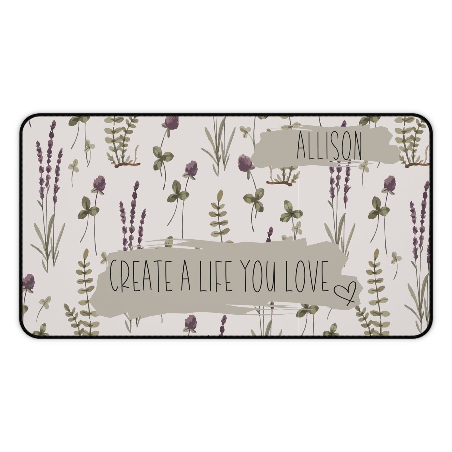 Personalized Floral Desk Pad, Custom Motivational Desk Accessories Home Office Desk Pad, Human Resources Gift for Boss, Co-Worker