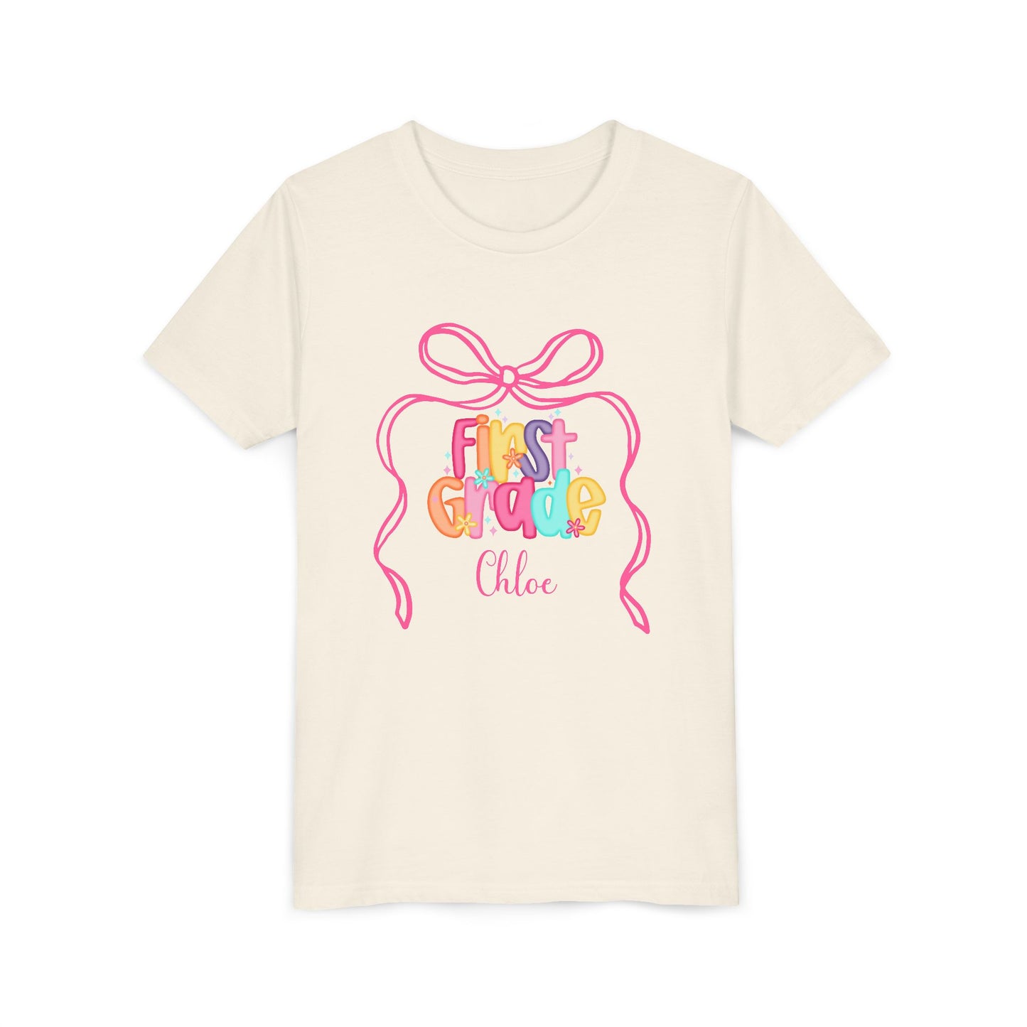 Youth Personalized Girls First Grade Shirt
