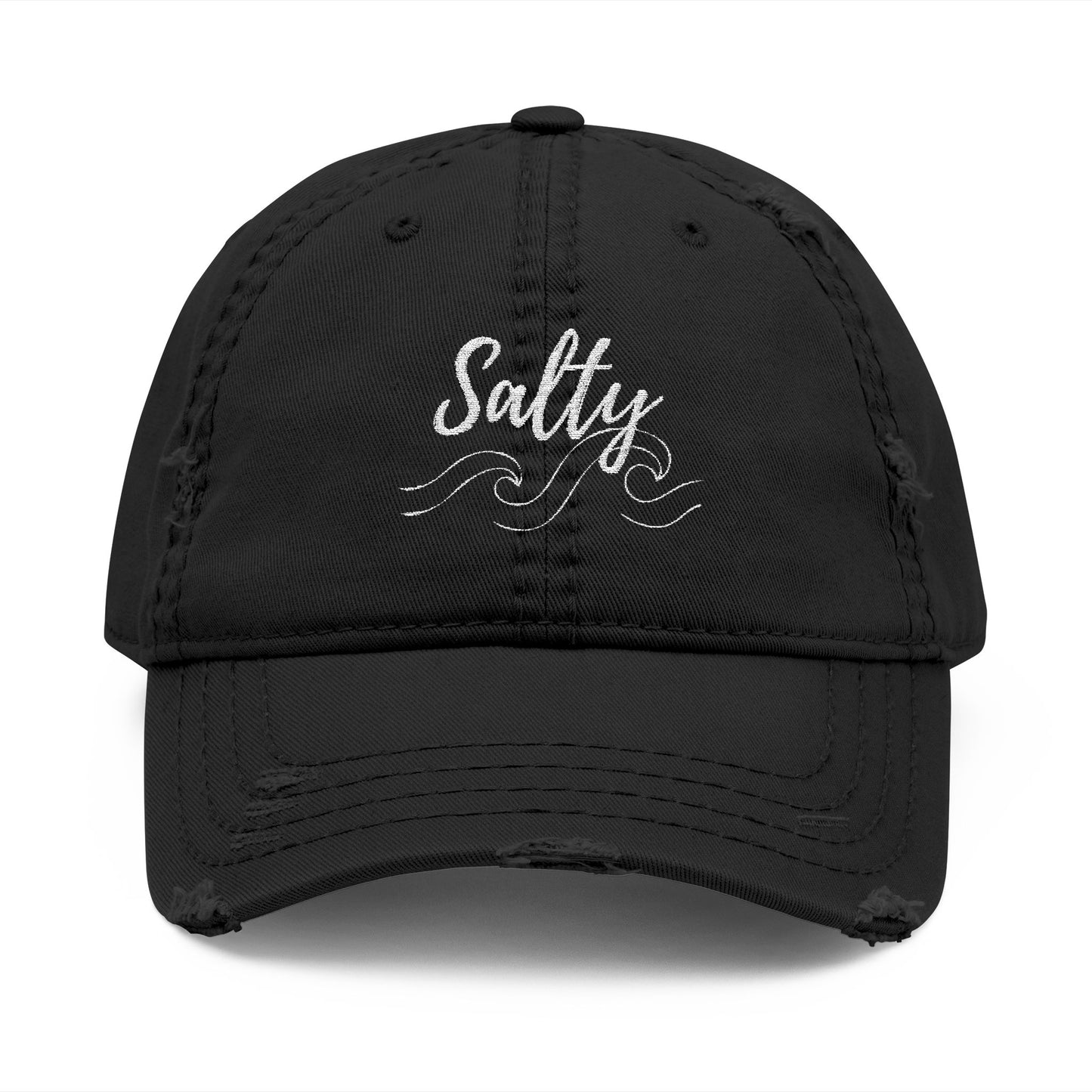 Salty Embroidered Hat, Vintage Coastal Beach Cap, Vacation Hat, Family Vacation Hat, Distressed Embroidery Cap Gifts for Women