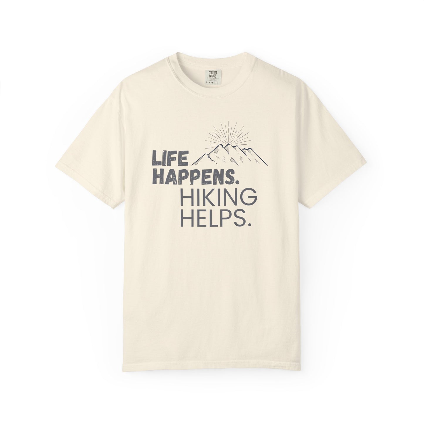 Life Happens Hiking Helps Shirt, Camping Shirt, Adventure Shirt, Mountains Shirt Gift for Hiker, Vacation Shirts, Hiking Life