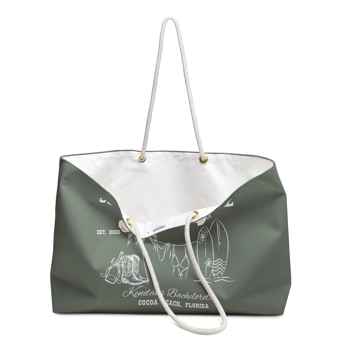 Moss Coastal Cowgirl Bachelorette Weekender Bag