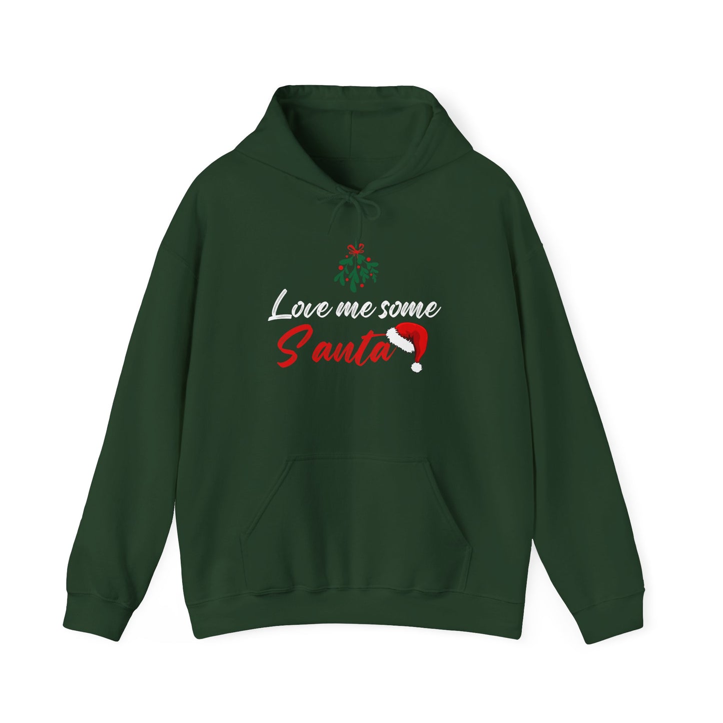 Love Me Some Santa Hoodie, Mistletoe Shirt, Gift for Wife, Grandma Christmas Sweatshirt, Gift for Mom Mrs. Clause Hoodie