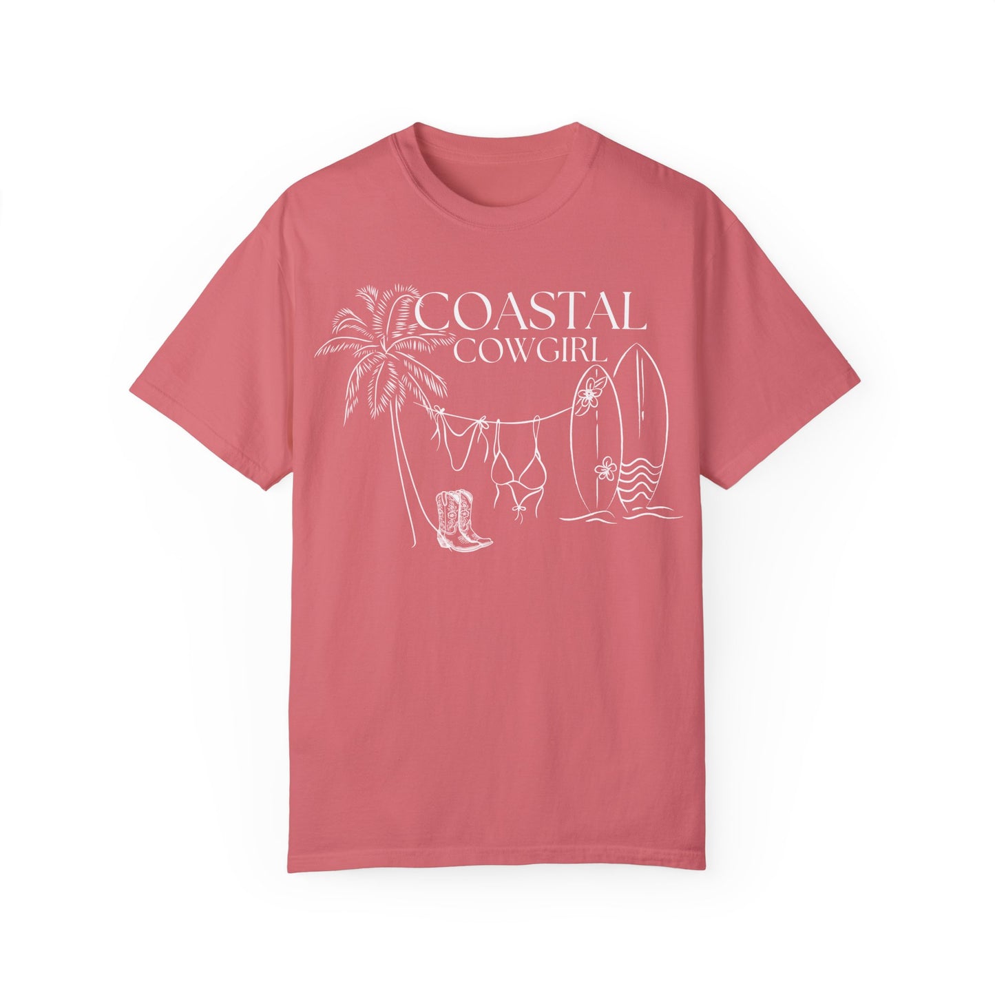 White Coastal Cowgirl Shirt, Comfort Colors Beach Shirt,