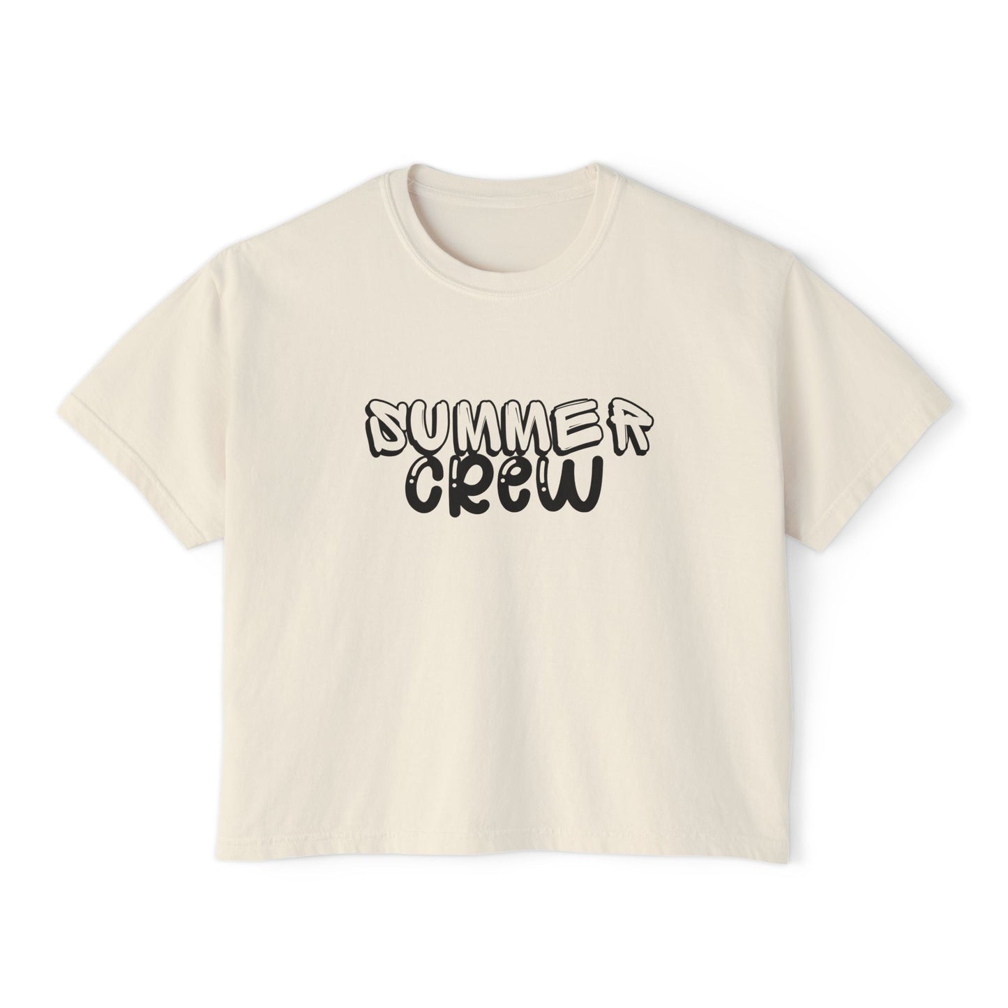 Black Summer Crew Boxy Tee