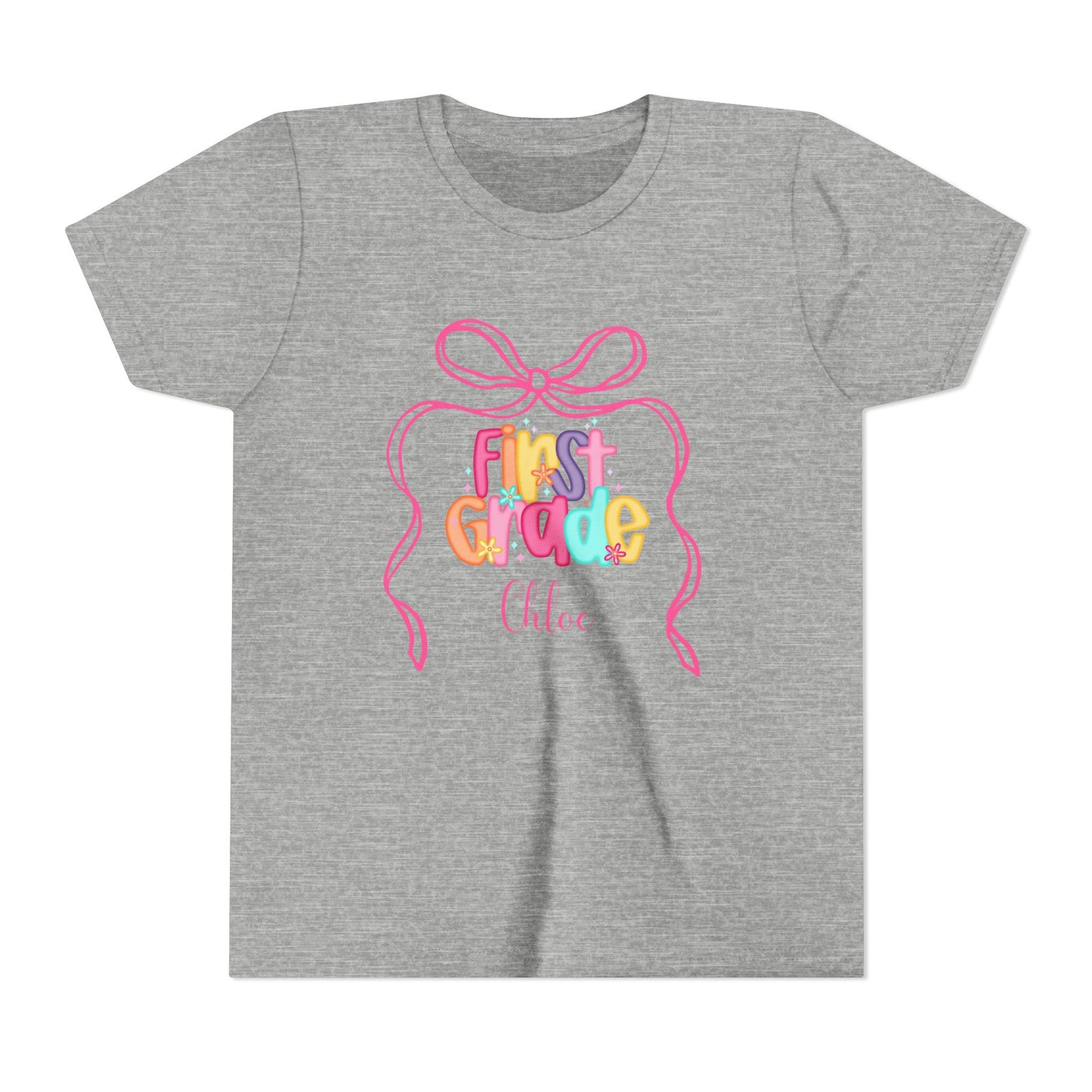 Youth Personalized Girls First Grade Shirt