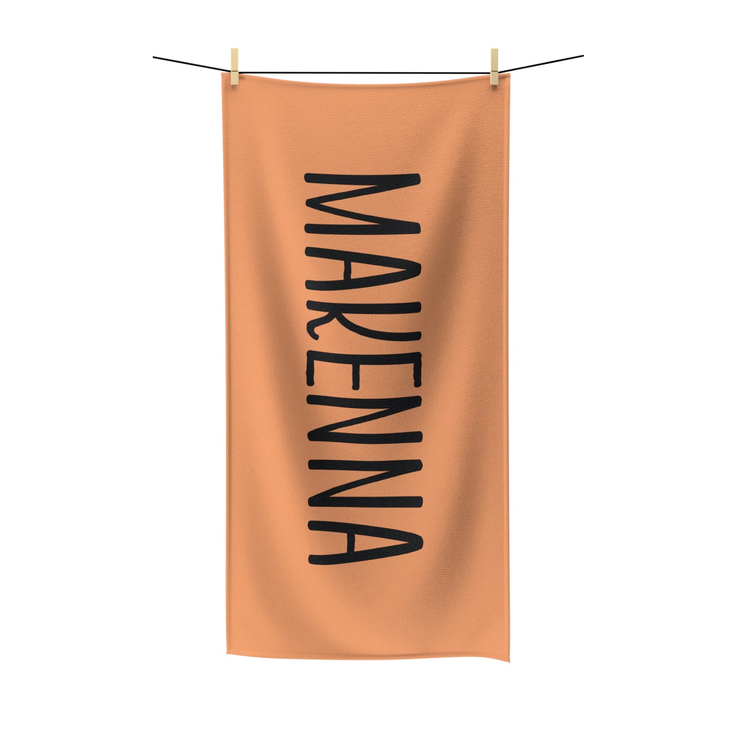 Orange Personalized Beach Towel, Custom Name Pool Towel, Girls Trip and Vacation Towels Gift for Bridesmaids Bachelorette Gift Idea