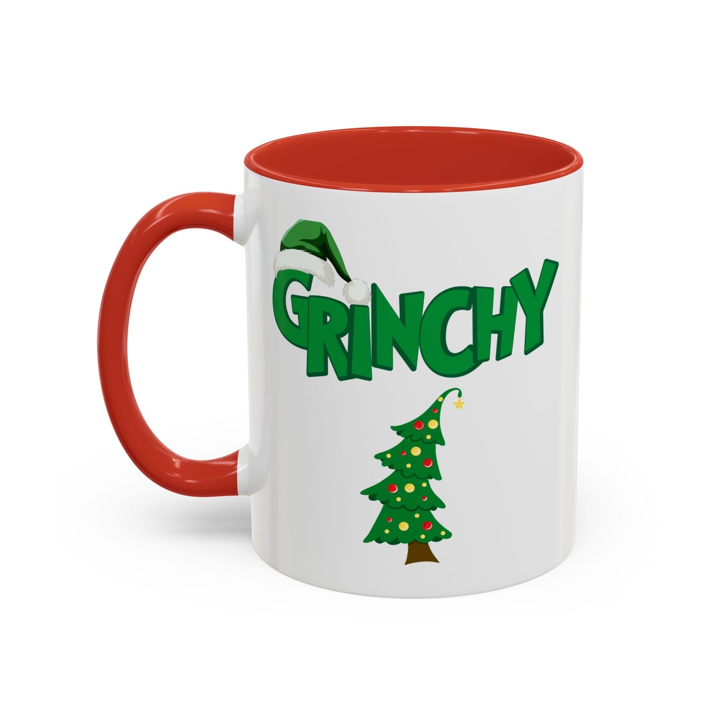 Grinchy Mug - black and red handles