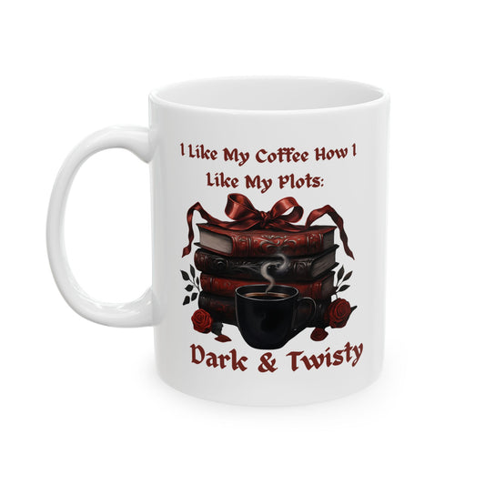 White Dark and Twisty Mug