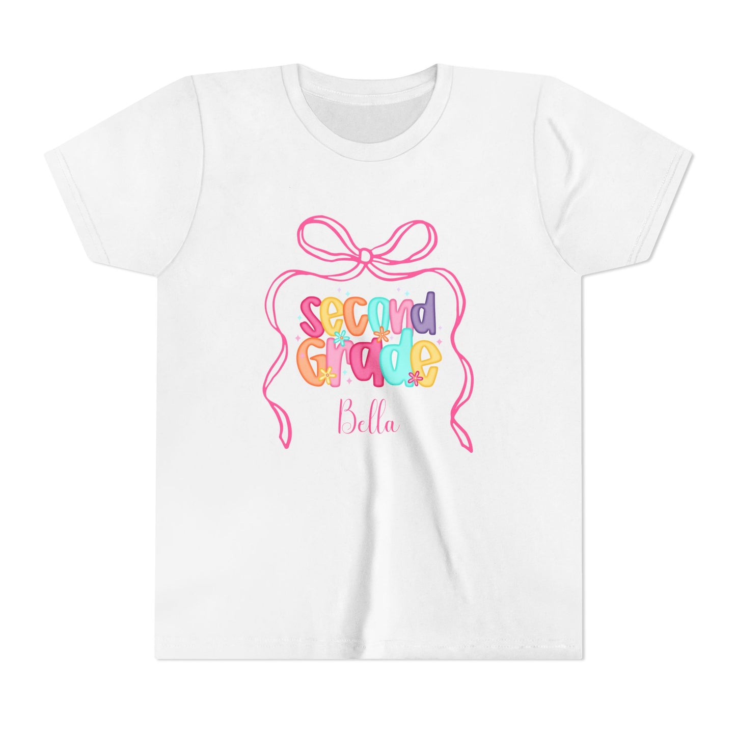 Personalized Girls Second Grade Shirt, Custom First Day of School Shirt, Back to School Shirt, 2nd Grade Shirt with Name