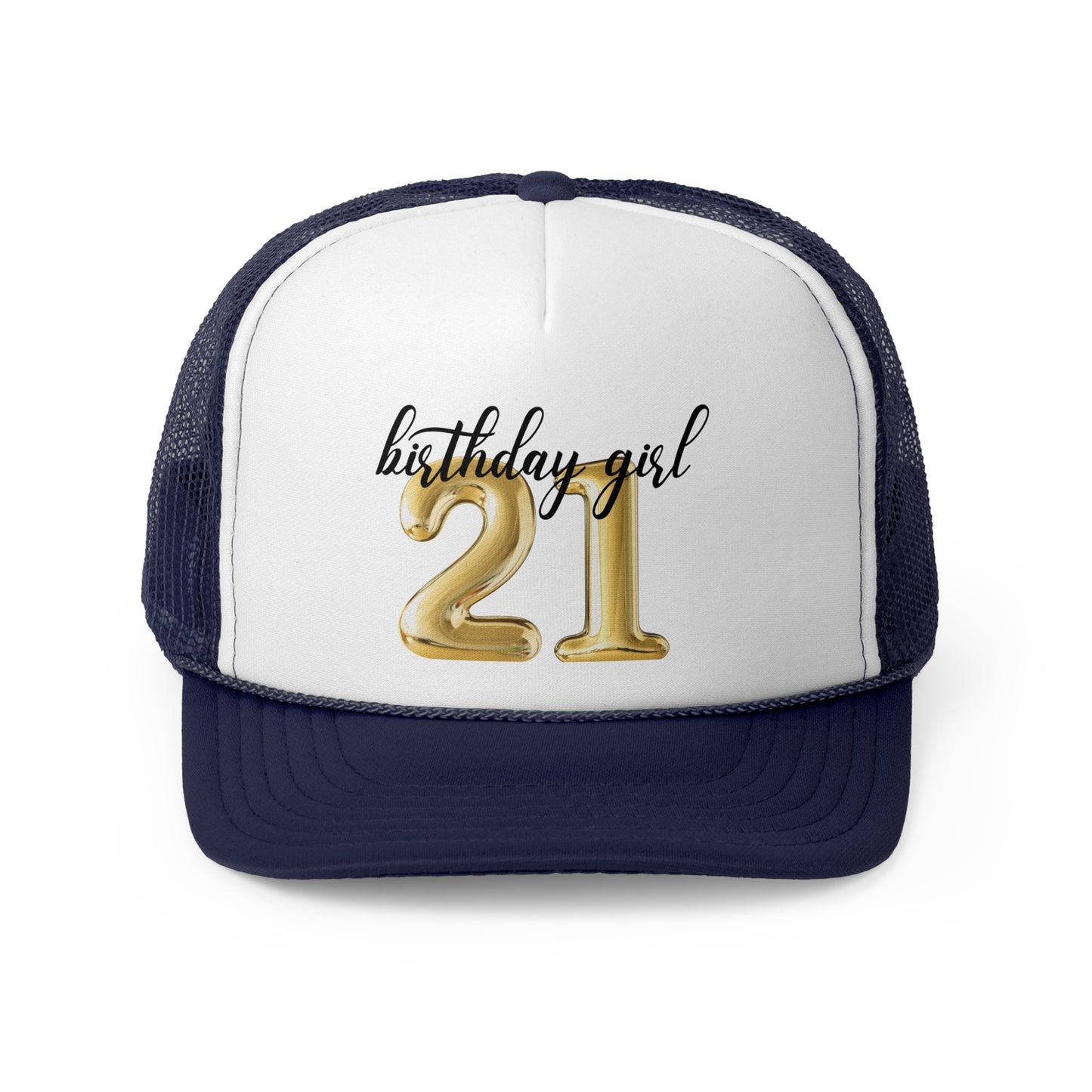 21st Birthday Girl Trucker Hat, 21st Birthday Crew Trucker Hats, Gift for 21st Birthday, 21st Birthday Party Trucker Hats