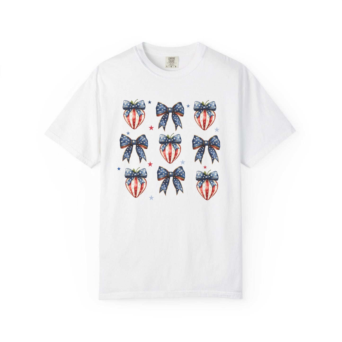 Fourth of July Berries and Bows Shirt, Patriotic Coquette Bow and Strawberry Shirt, Red White Blue Shirt, 4th of July, USA Shirt