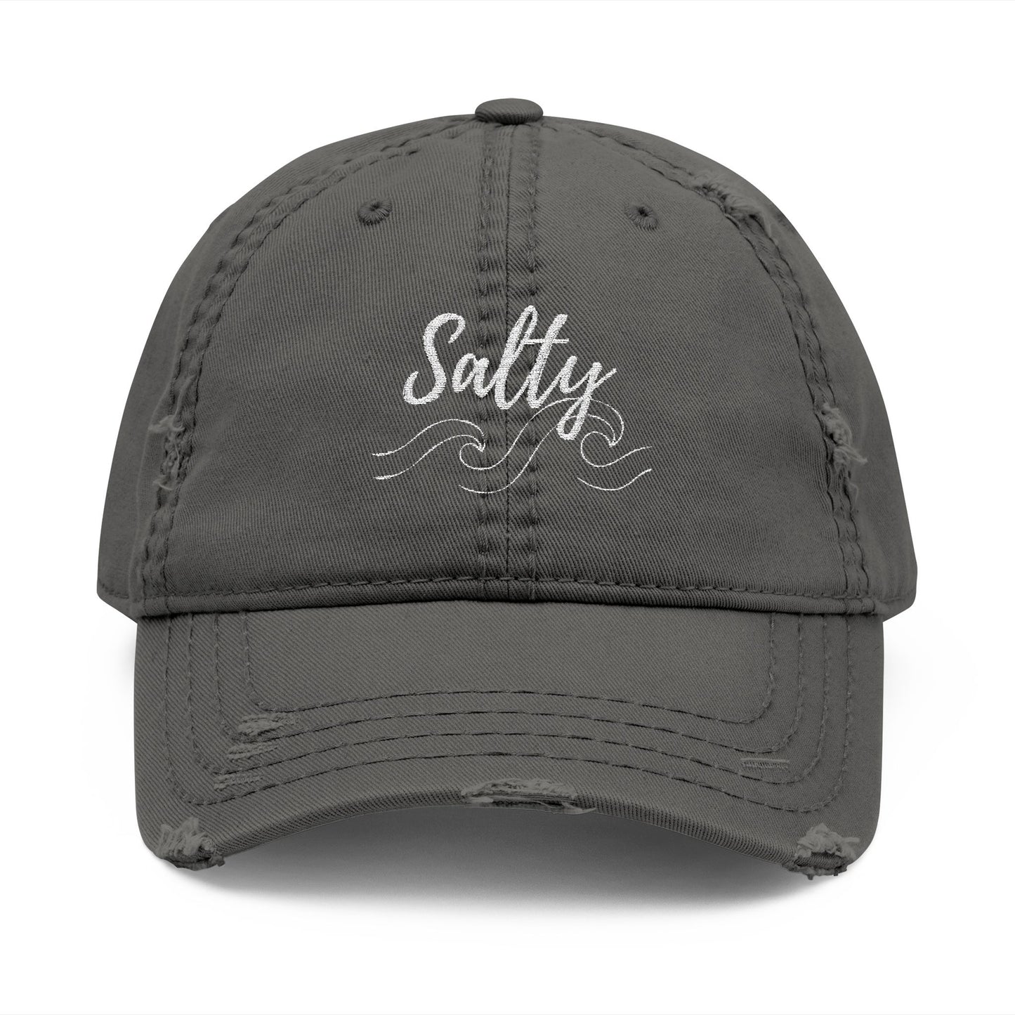 Salty Embroidered Hat, Vintage Coastal Beach Cap, Vacation Hat, Family Vacation Hat, Distressed Embroidery Cap Gifts for Women