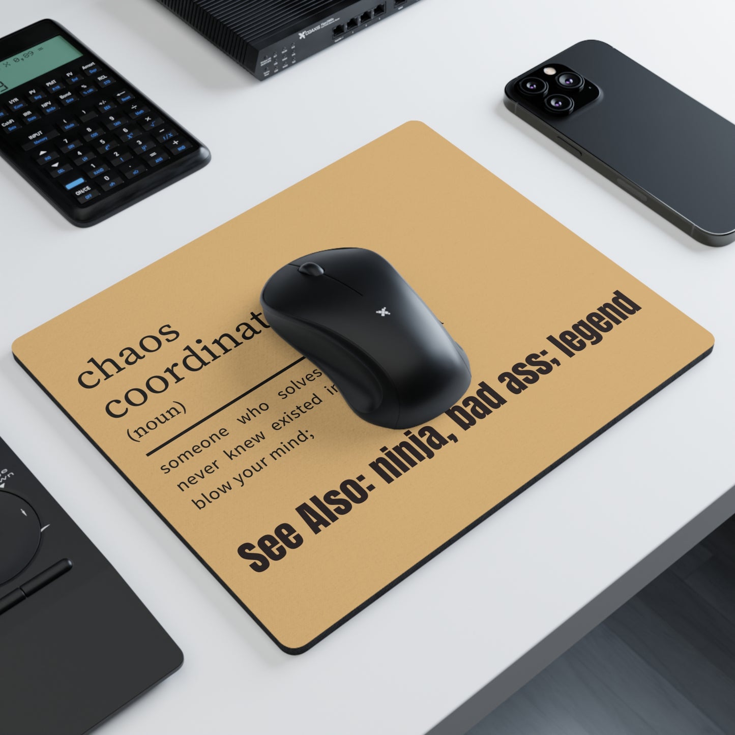 Chaos Coordinator Mouse Pad, Crushing it Desk Accessories, Co-Worker Gift for Boss, Bad Ass Mouse Pad, Office Gift, Funny Desk Accessories