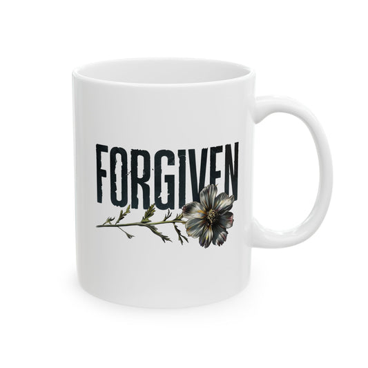 White Forgiven Wild Flower Mug
