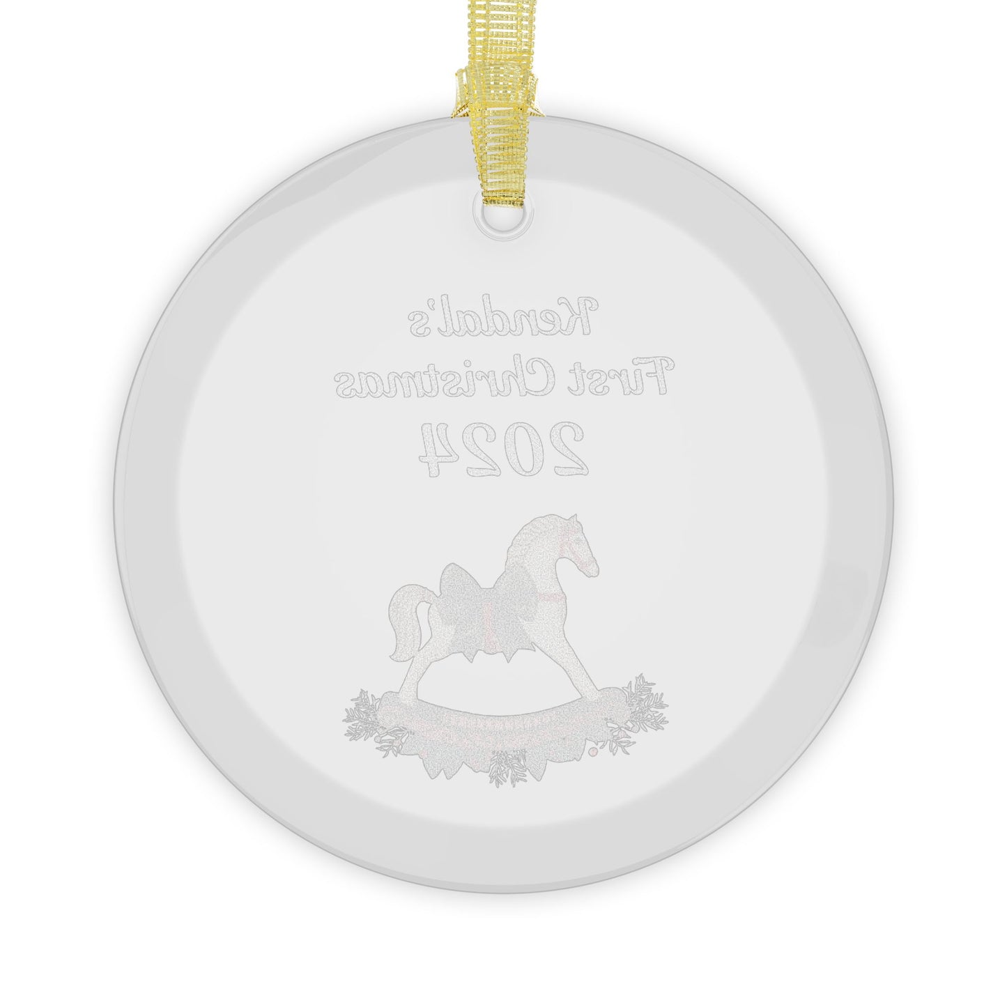 Baby's First Christmas Ornament, Personalized Baby's First Ornament, Rocking Horse Ornament, Baby Gift