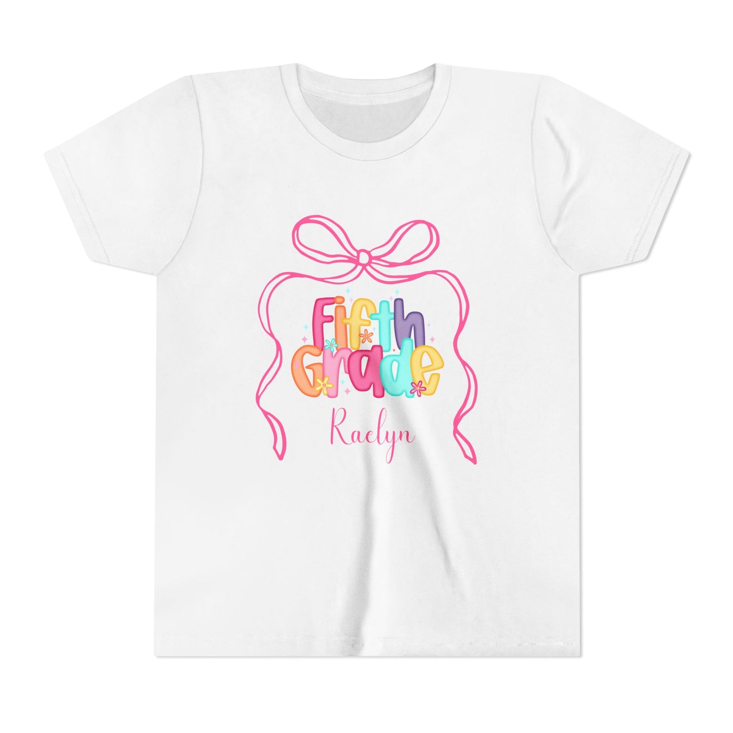 Personalized Girls Fifth Grade Shirt, Custom First Day of School Shirt, Back to School Shirt, 5th Grade Shirt with Name