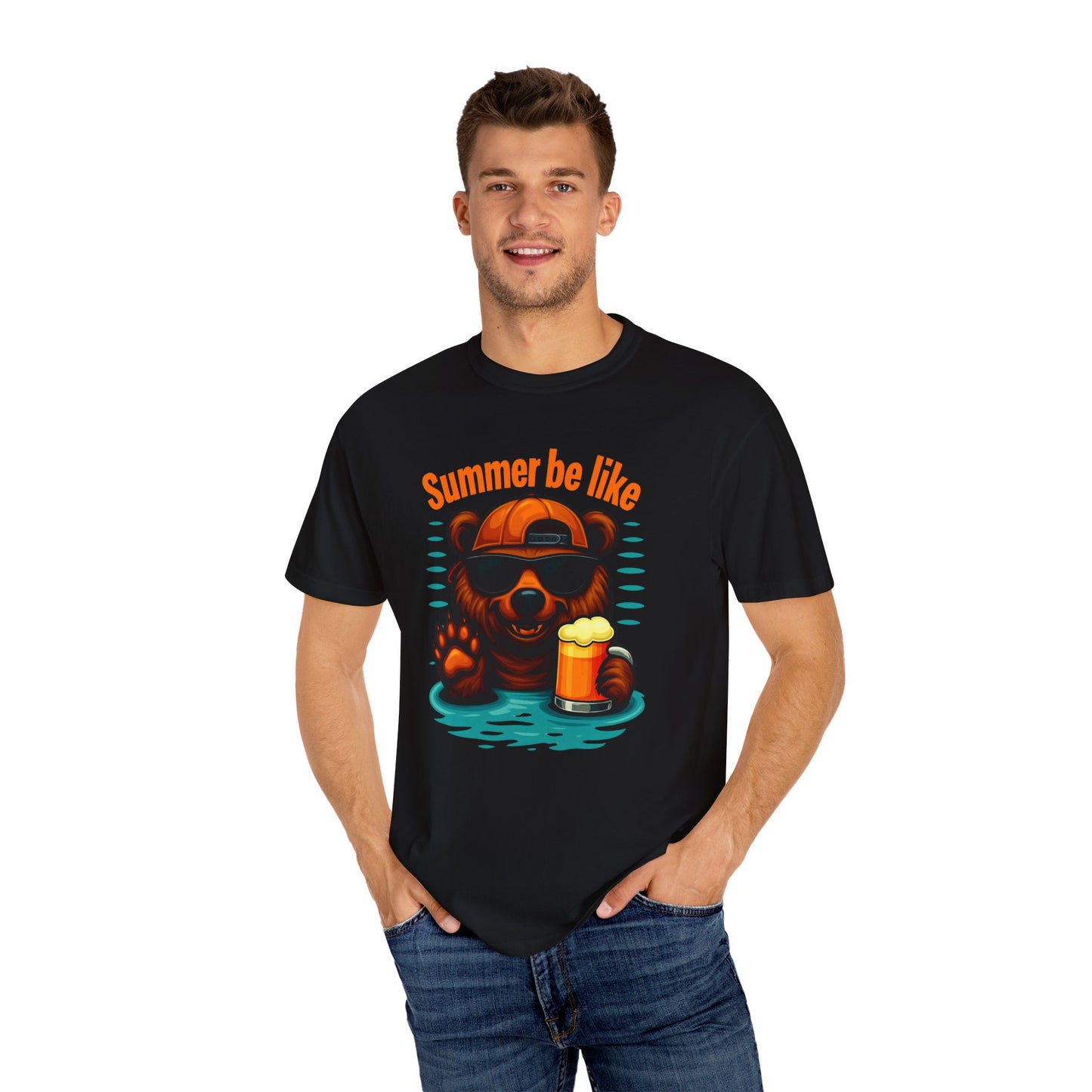 Summer Be Like Bear Shirt, Funny Dad Shirt, Summer Shirt, Mens Boating Shirt, Mens Pool Party Shirt, Camping Shirt, Gift for Him