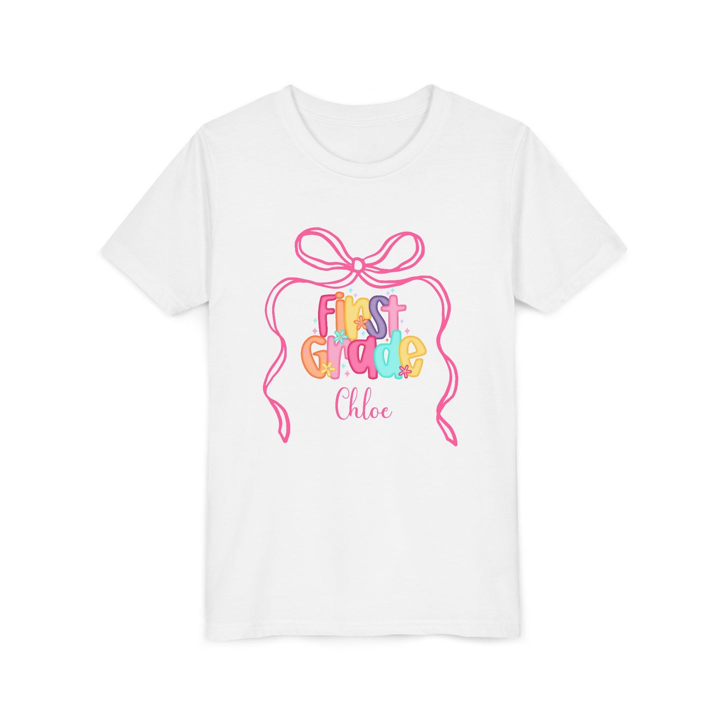 Youth Personalized Girls First Grade Shirt